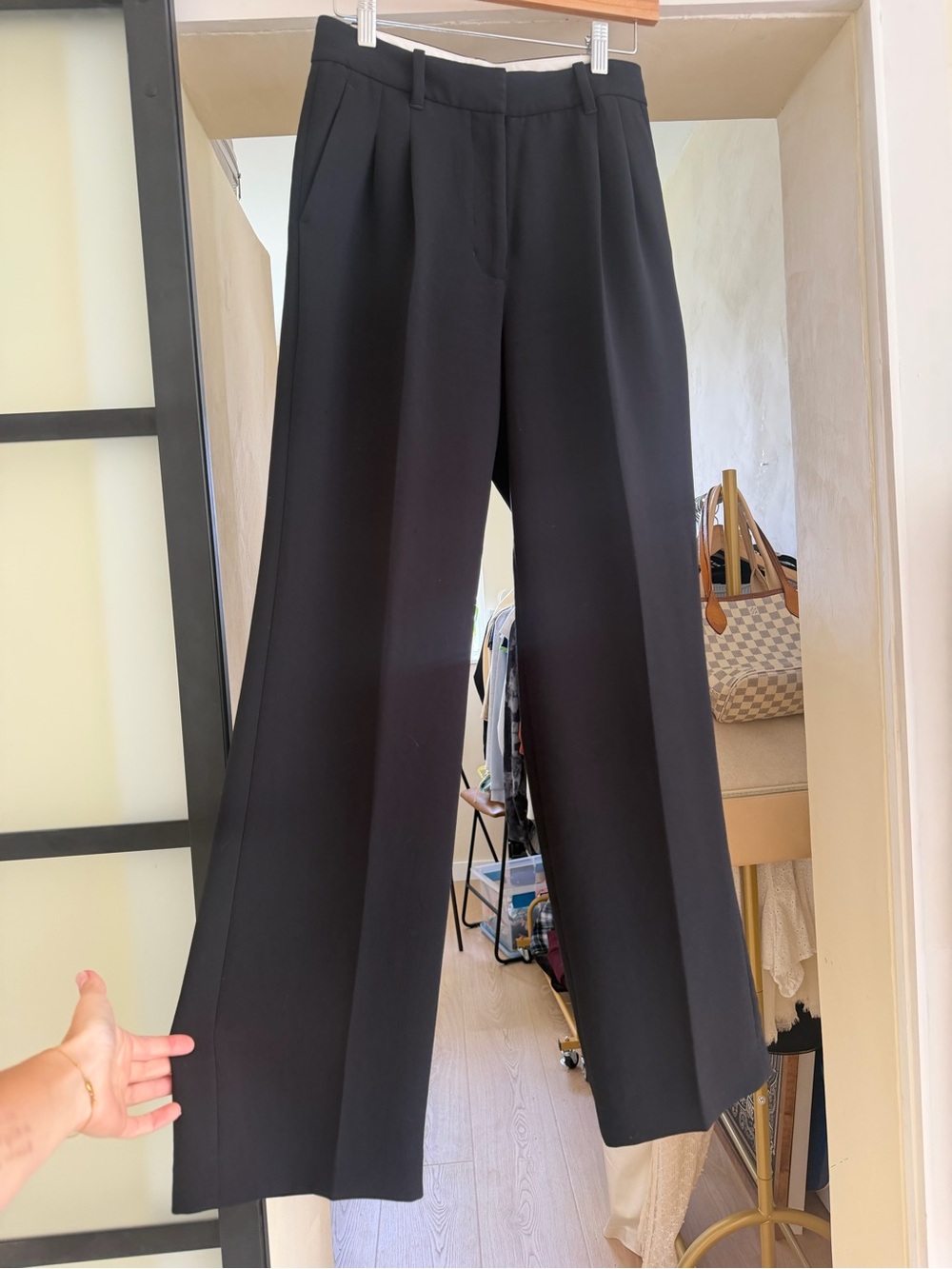 Wilfred Black Wide-Leg Trousers
